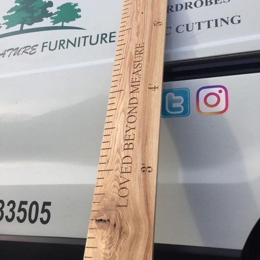 personalised wooden height ruler