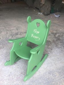 painted childrens rocking chair