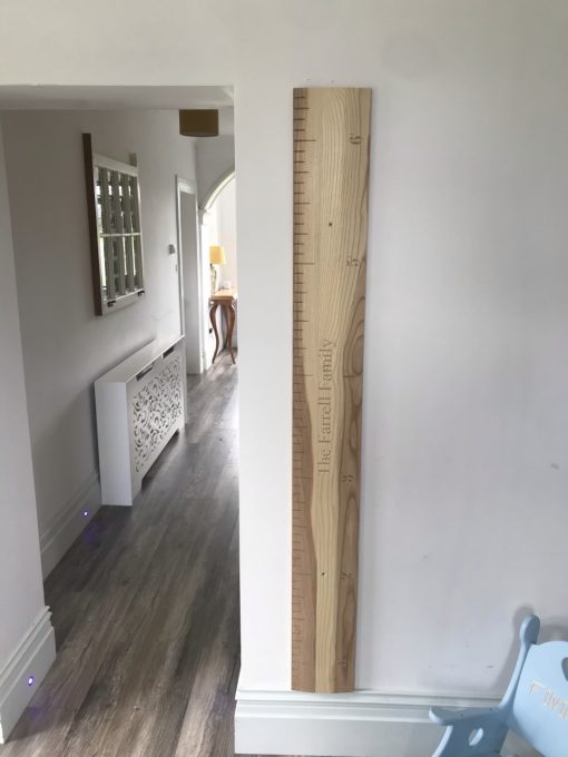 personalised wooden height ruler