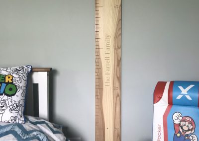 personalised wooden height ruler