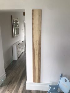 personalised wooden height ruler