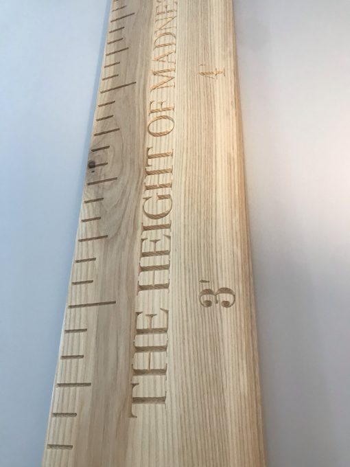 personalised wooden height ruler