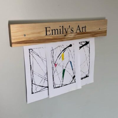 childrens art hanger display